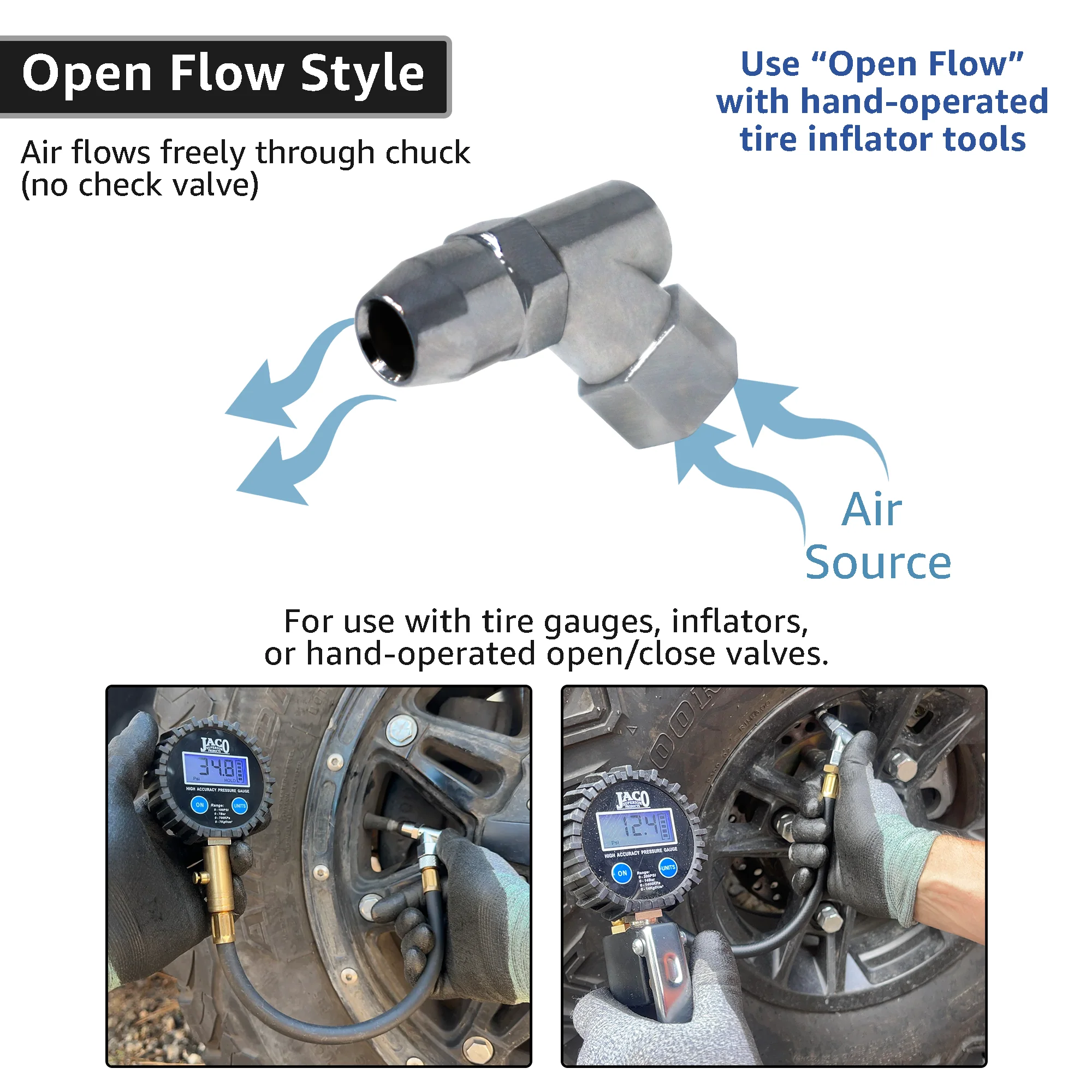 Advanced Angled Tire Air Chuck - 1/4" NPT (2 Pack) - Image 4
