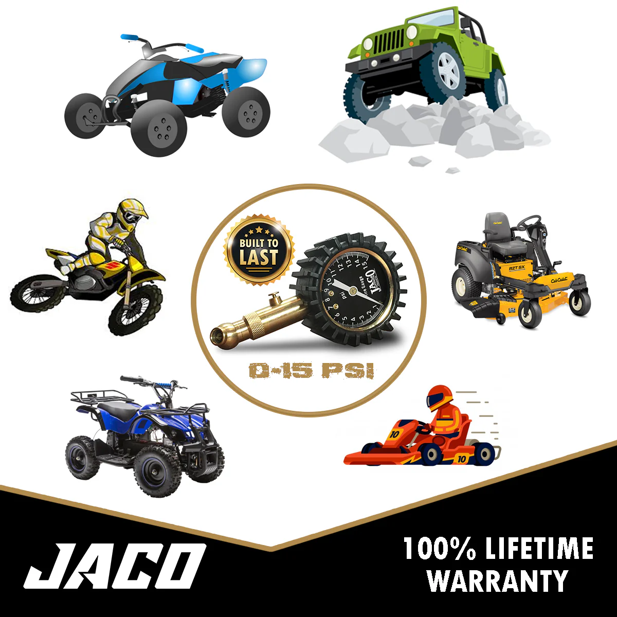 Elite® Low Pressure Tire Gauge - 15 PSI - Image 6