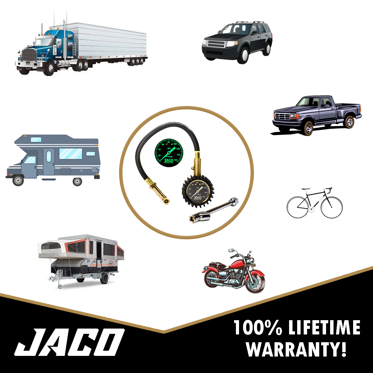 EliteProPlus™ Tire Pressure Gauge with Dually Air Chuck - 160 PSI - Image 7